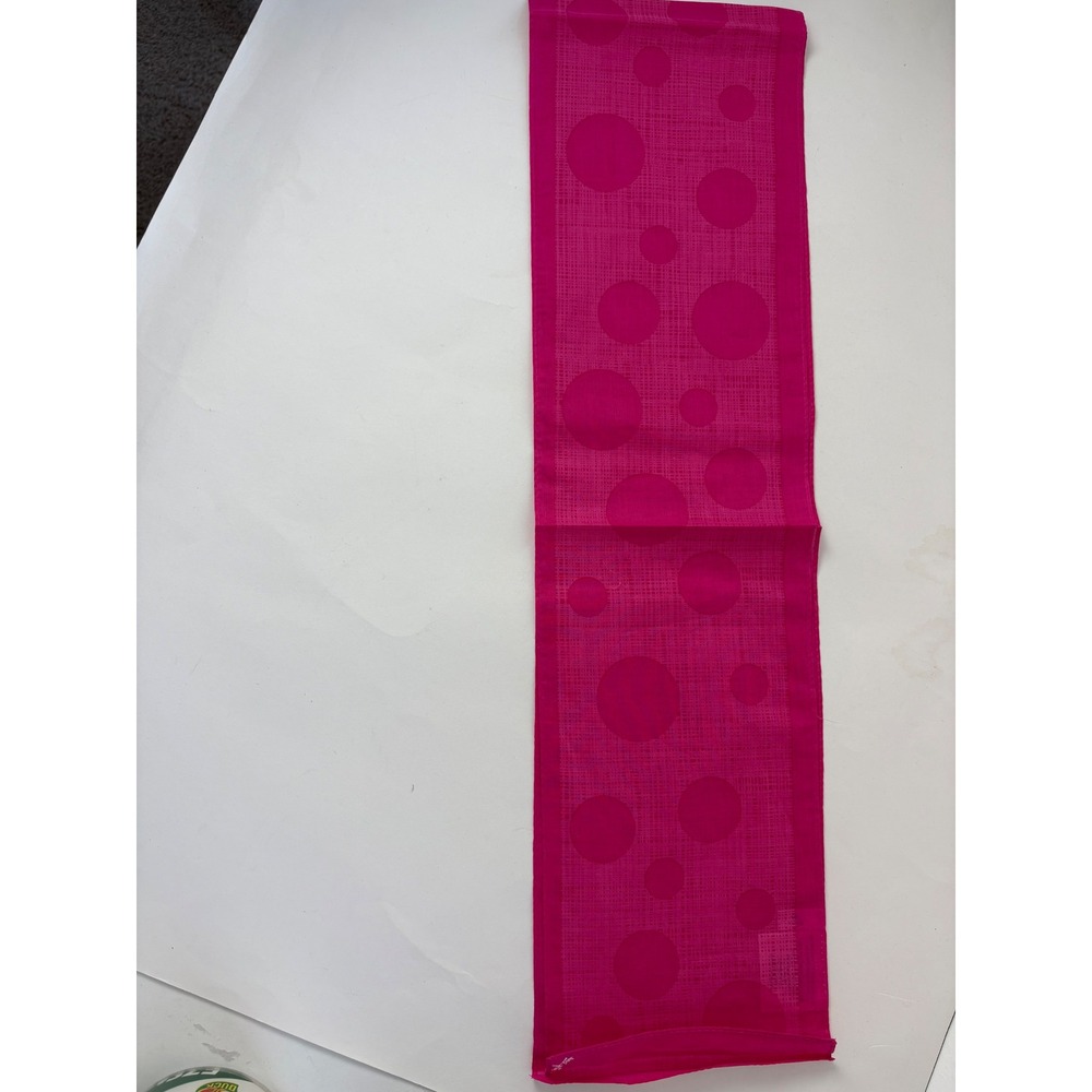 Thirty-One Hot Pink Polka‎ Dot Lightweight Rectangular Scarf 48x6 NEW in Package